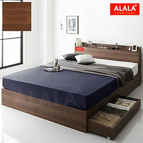 Giường ngủ ALALA01 + 2 hộc kéo / Miễn phí vận chuyển và lắp đặt/ Đổi trả 30 ngày/ Sản phẩm được bảo hành 5 năm từ thương hiệu ALALA/ Chịu lực 700kg