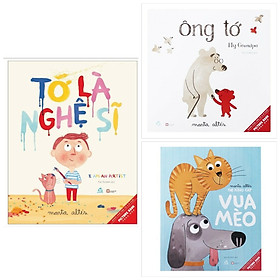 [Download Sách] Combo 3 cuốn truyện tranh Ehon : Ehon Song Ngữ - I Am An Artist - Tớ Là Nghệ Sĩ + Picture Book - Ông Tớ + Picture Book - Vua Mèo (Tặng kèm Bookmark thiết kế AHA)