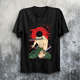 Áo Thun Zoro Manga Anime One Piece Đảo Hải Tặc chất cotton độc đẹp giá rẻ