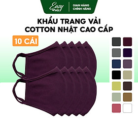 Khẩu Trang Vải Nam Nữ Khẩu Trang Màu Hồng Quyến Rũ Cotton Nhật Cao Cấp Chống Nắng Combo 10 Cái