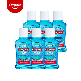 Combo 6 Nước súc miệng Colgate kháng 99% vi khuẩn Plax hương bạc hà 100ml