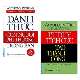 Hình ảnh Combo 2 Cuốn Sách Tư Duy - Kỹ Năng Sống Hay: Đánh Thức Con Người Phi Thường Trong Bạn (Tái Bản 2019) + Tư Duy Tích Cực Tạo Thành Công (Tái Bản) / Bộ Những Cuốn Sách Kỹ Năng Hay Nhất - Tặng Kèm Bookmark Happy Life