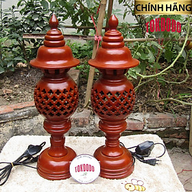 Mua Đèn Thờ Cúng Gia Tiên Quả Dứa Bằng Gỗ Thương Hiệu TOKDODO ( Đủ Size)