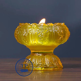 Mua Chân đế cúng nến thờ 8 cát tường bằng thuỷ tinh  HAN539