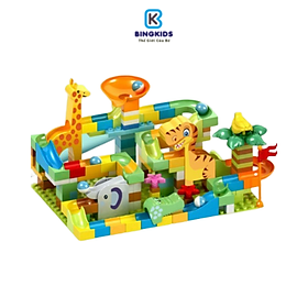 Đồ chơi lắp ráp xếp hình 200 chi tiết tương thích Duplo kèm tấm đáy