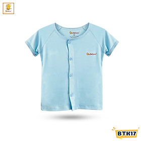 Áo sơ sinh cộc tay Babiboo áo sơ sinh Viscose cài giữa mềm mịn mát BTK17