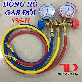 Đồng hồ gas đôi, đồng hồ đo áp suất gas máy lạnh CT 536H