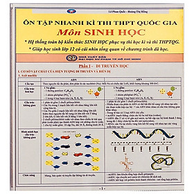 Ôn Tập Nhanh Kì Thi THPT Quốc Gia - Môn Sinh Học