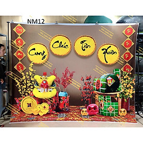 Mua (Tổng hợp) Tranh vải decor / Thảm vải treo tường / Thảm vải chụp ảnh chủ đề Tết (1