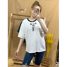 Áo Thun Nơ Form Dài Dáng Rộng, Thun Nơ Rời Tay Lỡ Form Rộng Ulzzang
