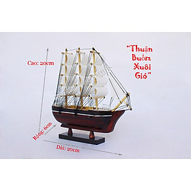 Thuyền gỗ Belem trắng 20cm