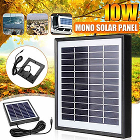 12V 10W 220MA Mini Polycrystalline Solar Panel với Nhựa X DC Giao diện Cáp cho xe hơi Moblie Điện thoại Bộ sạc Pin Màu sắc: 1PC
