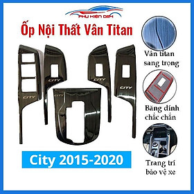 Ốp nội thất City 2015-2016-2017-2018-2019-2020 vân Titan bảo vệ chống trầy xước và làm đẹp xe