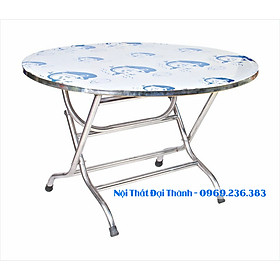 Mua Bàn tròn inox 201 rộng 1m2 chân cao mẫu mới