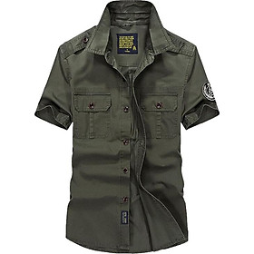Áo Sơ Mi Nam Ngắn Tay Cotton Giản Dị