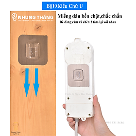 Combo Miếng Dán Tường - Treo Ổ Cắm Điện - Modem Wifi - Giá Đỡ Treo Tường Cố Định Ổ Cắm Điện