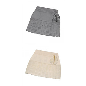Mini Skirt Ribbed Knit Low Waist Girl Solid Short Skirt for Women