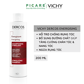 Dầu gội giúp ngăn ngừa và giảm rụng tóc, giúp tóc trông dày mượt hơn Dercos Technique Energising Stimulating Shampoo 200ml