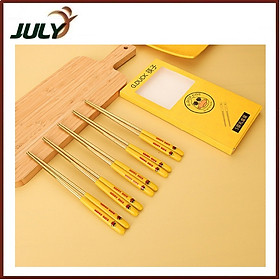 Mua Set 5 Đôi Đũa Vịt Vàng Ngộ Nghĩnh Dễ Thương - JL