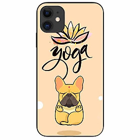 Ốp lưng in cho Iphone 11 Mẫu Cún Yoga