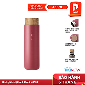Bình giữ nhiệt Lock&Lock Flat nắp gỗ 400ml - LHC4227