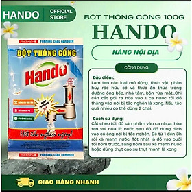 Mua Bột thông cống Lavabo Hando 100gr cực mạnh an toàn đường ống