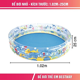 Bể bơi phao tròn Bestway cho bé kích cỡ 1m và 1m5 họa tiết dễ thương