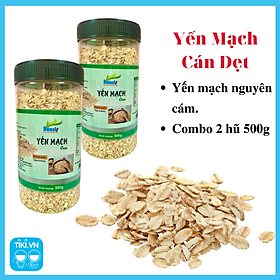 COMBO 2 HŨ YẾN MẠCH CÁN DẸT MỎNG NUNUTS ( 2 HŨ 500G)