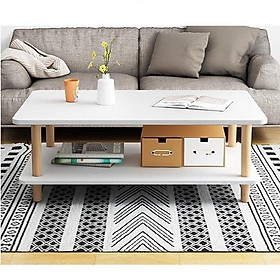 Mua Bàn 2 tầng làm bàn trà  bàn sofa phong cách Bắc Âu  chân gỗ tự nhiên