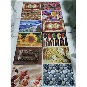 Mua Sét 4 Thảm Chùi Chân Họa Tiết 3d Có Đáy Chống Trơn