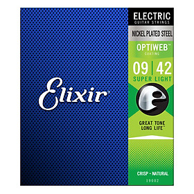 Mua Bộ Dây Đàn Electric Guitar Strings Dây Guitar Điện cỡ 9 Phủ Lớp Optiweb Cao Cấp Elixir 19002