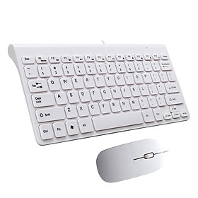 Wired 78 Key Keyboard Mouse Combo with 1.3meter Cable for Home Office White
