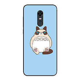 Ốp Lưng in cho Xiaomi Redmi 5 Plus Mẫu Chú Mèo Lười - Hàng Chính Hãng