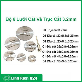 Mua Bộ 06 Lưỡi Cắt và 01 Trục Cắt 3.2mm