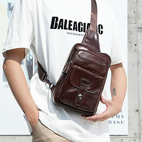 Túi đeo chéo nam DA BÒ THẬT – BEE GEE DCN9341