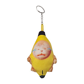 Banana Plush Soft Hanging Charm Pendant with Sound for Purse Handbag Key