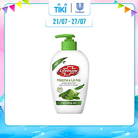 Nước Rửa Tay Diệt Khuẩn Cân Bằng pH Lifebuoy Matcha Và Nha Đam (500g)