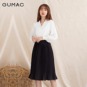 Chân váy nữ VA1099 GUMAC thiết kế dập ly rẻ quạt