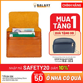 Ví Bóp Nam Nữ Nhỏ Mini Handmade Da Bò Thật Galaxy Store GVL - Hàng Chính Hãng