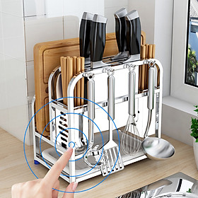 Mua Kệ inox 304 để dao thớt đũa đa năng tiện dụng