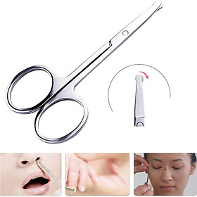 Kéo Cắt Tỉa Lông Mũi Đầu Tròn KM 604- Thép Không Gỉ Cao Cấp - Thiết Kế Nhỏ - Gọn - Nhẹ - An toàn