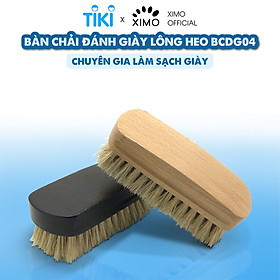 Bàn chải gỗ đánh giày lông heo thật XIMO (XBCDG04)