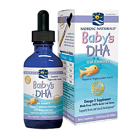 Nordic Naturals Baby's DHA with Vitamin D3 60ml– Bổ sung đầy đủ dưỡng chất cho sự phát triển toàn diện của bé