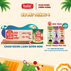 Yến Việt - Cháo dinh dưỡng Ngon Lành sườn non, bổ sung chất xơ, không bột ngọt, chất bảo quản, thùng 30 gói x 50g