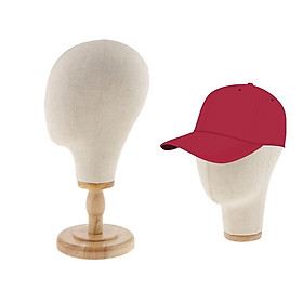 2pcs Canvas Mannequin Head Wig Hats Caps Display Holder W/ Detachable Stand