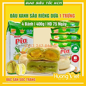 Bánh pía lá dứa sầu riêng trứng muối 400g