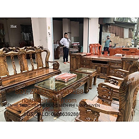 Mua Bộ combo bàn ghế và kệ tivi gỗ tràm - Đồ Gỗ Bình Long 0388639288