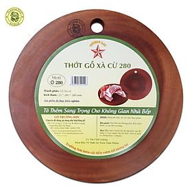 Thớt Tròn Xà Cừ Đường kính ɸ250, ɸ280 - Đồ Gỗ Nhà Bếp Thương Hiệu Trường Sơn