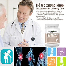 Glucosamine Úc Healthy Care HCL 1500mg Hỗ trợ giảm đau nhức xương khớp, tăng trưởng và hồi phục sụn, sản xuất chất nhầy cho khớp - Massel Official - 400Viên/Hộp