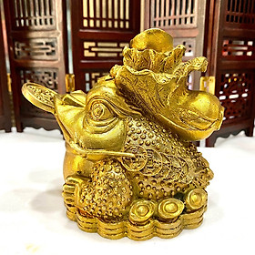 Mua TƯỢNG THIỀM THỪ - CÓC VÀNG CÕNG BẮP CẢI CHIÊU TÀI BẰNG ĐỒNG